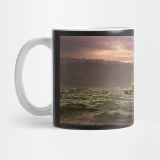 Fishing Boat Moored at Sunrise Mug